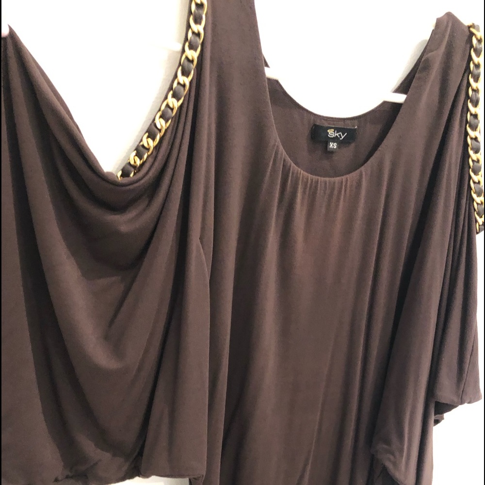 Authentic Sky Embellished Top Blouse Size XS